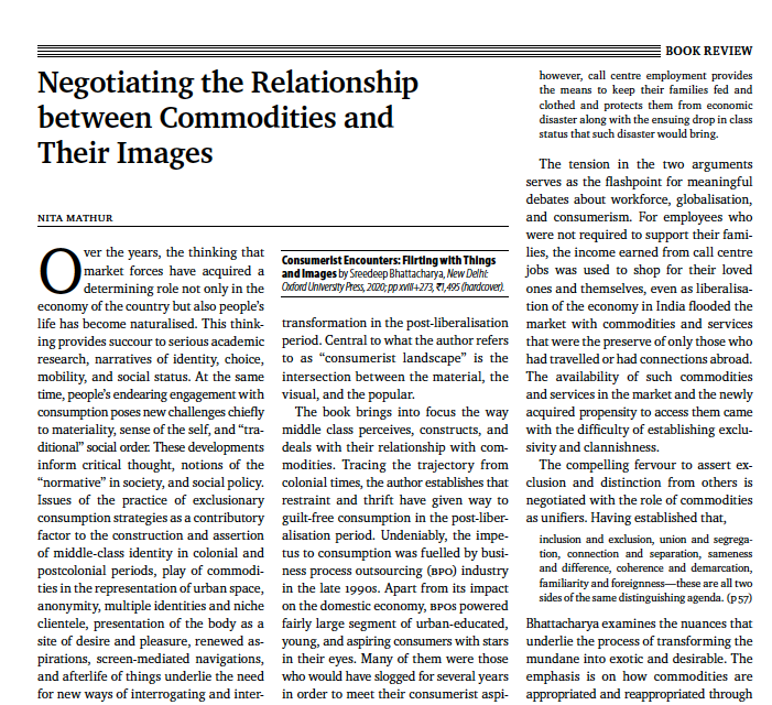 Negotiating the Relationship between Commodities and their Images, by Nita Mathur