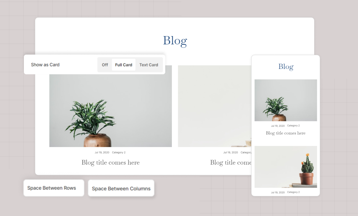 Improved blog feed section in page