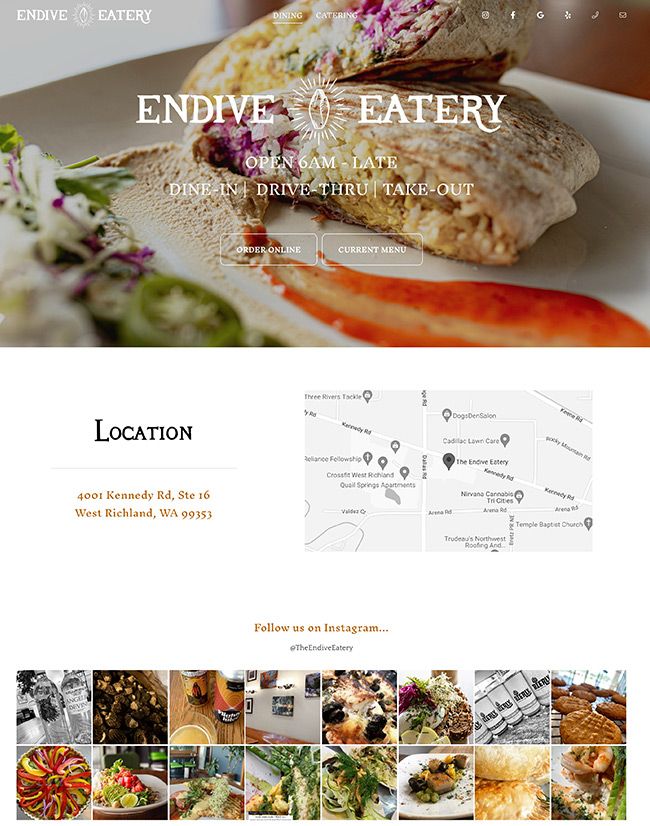 เว็บไซต์ Endive Eatery
